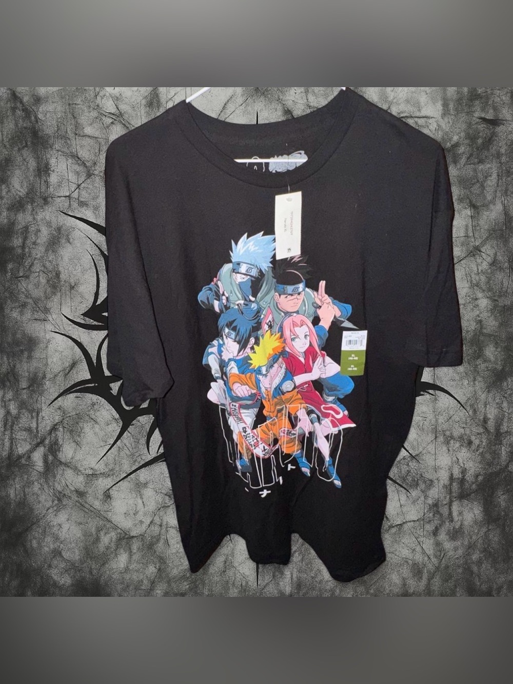 Black Naruto Graphic T-Shirt - Anime Character Print
